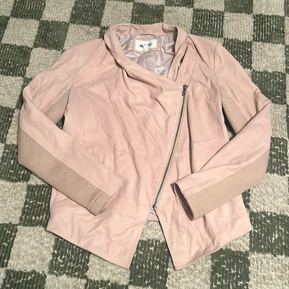 BB DAKOTA mauve vegan suede jacket - Picture 1 of 5